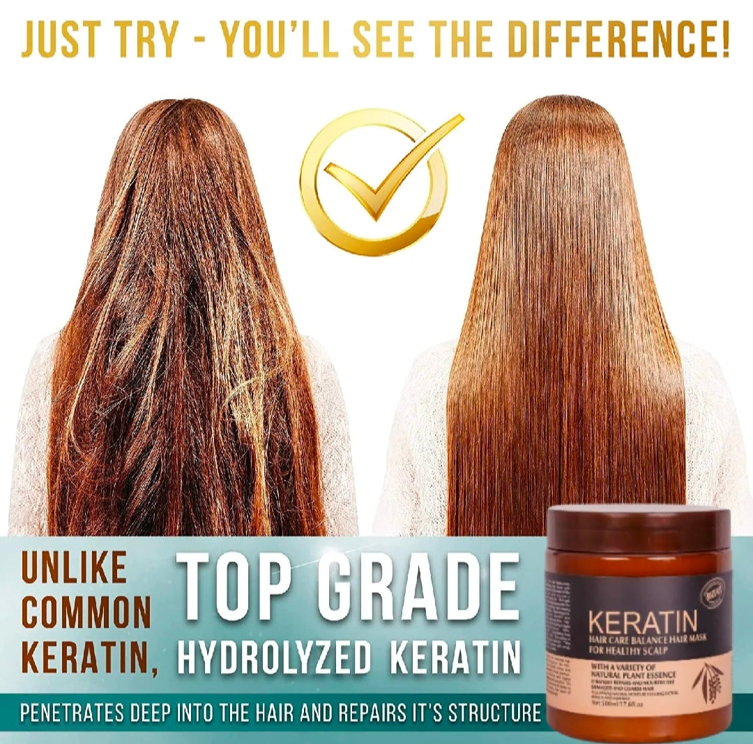 Brazil Nut Keratin Hair Care Balance, Keratin Hair Mask & Hair Treatment 500 ml