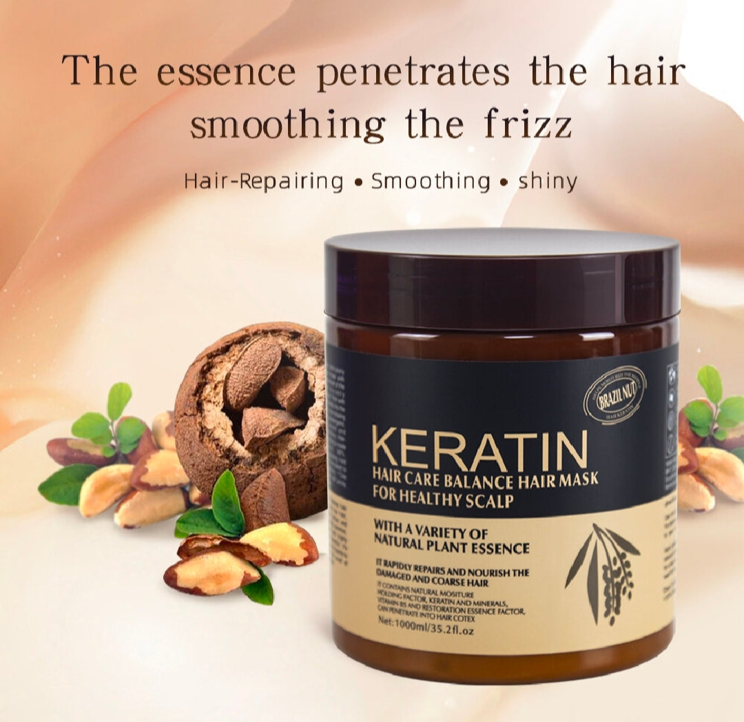 Brazil Nut Keratin Hair Care Balance, Keratin Hair Mask & Hair Treatment 500 ml