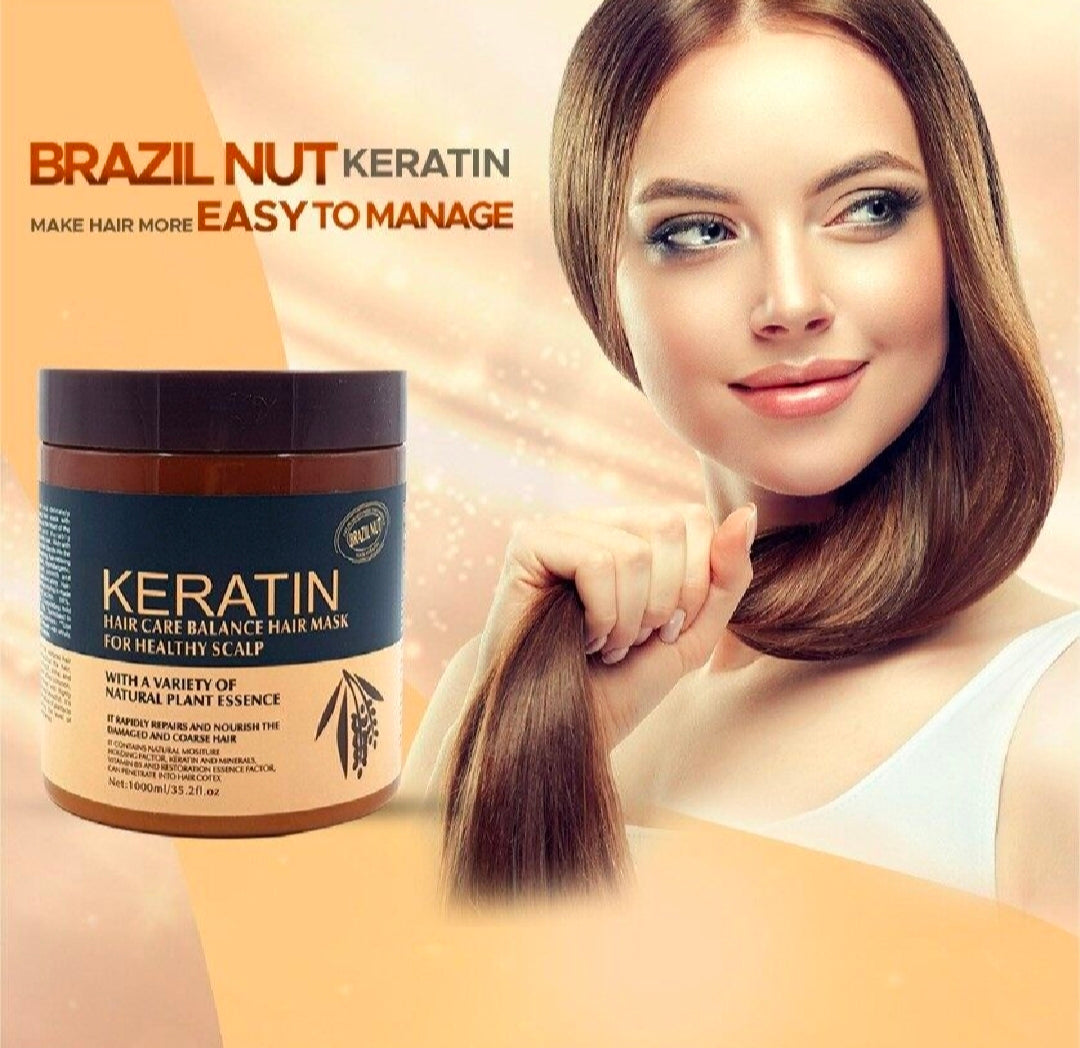 Brazil Nut Keratin Hair Care Balance, Keratin Hair Mask & Hair Treatment 500 ml