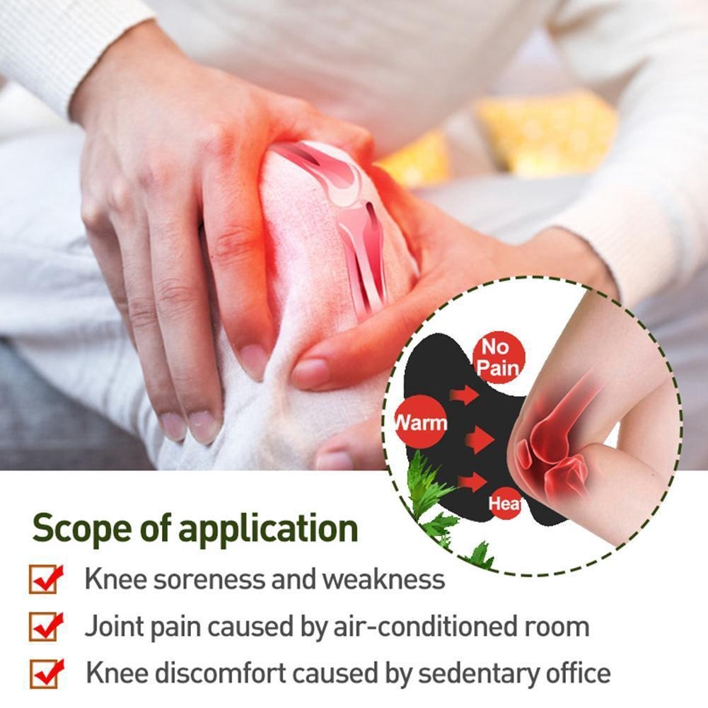 Herbal Knee Pain Relief Patch – Heat Therapy for Joint & Muscle Comfort, Natural Ingredients Pack Of 10 Pcs