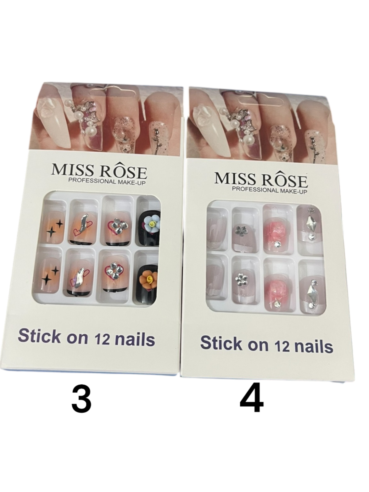 Miss Rose Artificial Stick on Nails