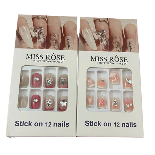 Miss Rose Artificial Stick on Nails