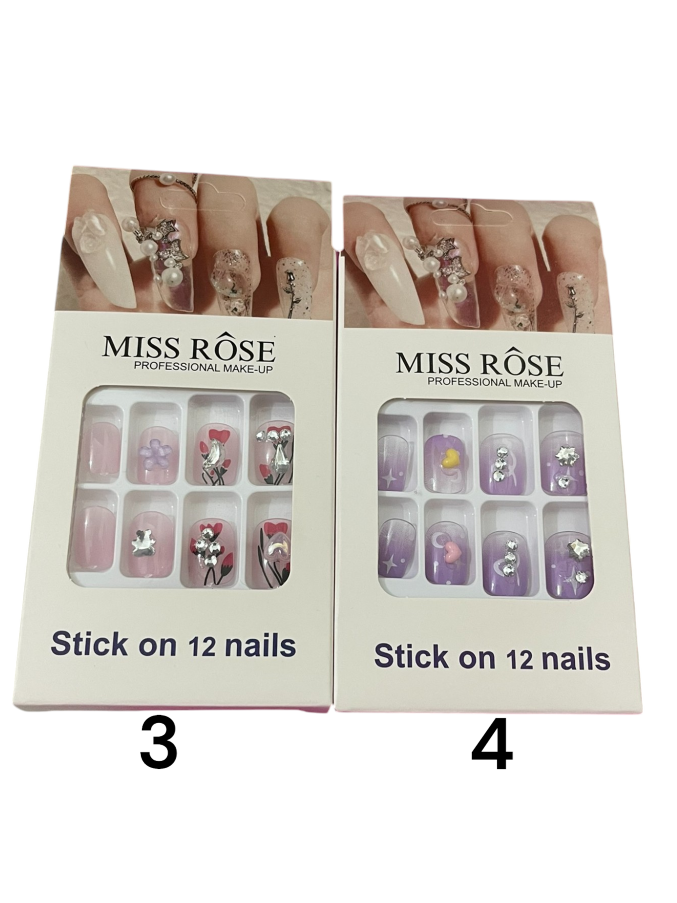 Miss Rose Artificial Stick on Nails