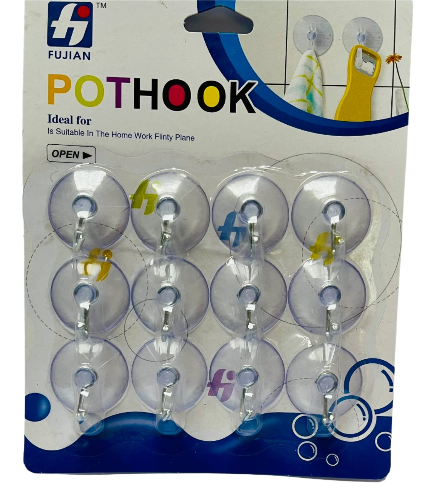 12 Pcs Multipurpose Small Hooks for Tiles and Glass