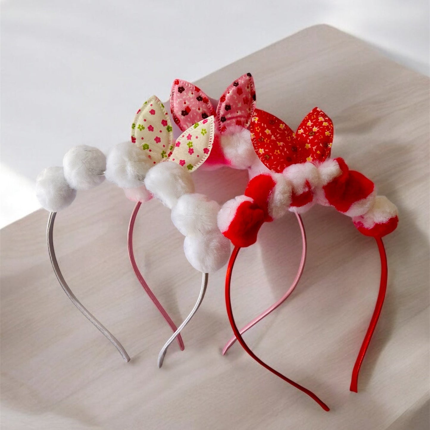 Pack of 3, Pom Pom Cute Hair Band