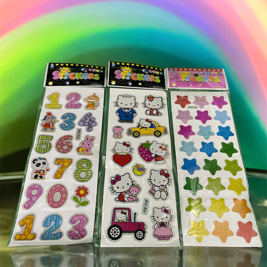 Puffy Waterproof Stickers for Kids Pack of 3