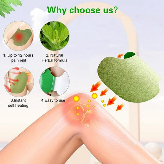 Herbal Knee Pain Relief Patch – Heat Therapy for Joint & Muscle Comfort, Natural Ingredients Pack Of 10 Pcs